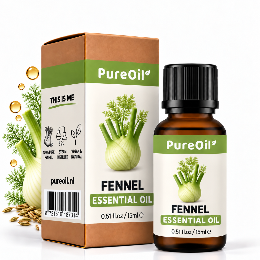 Venkel Etherische Olie 100% Puur & Stoomgedestilleerd