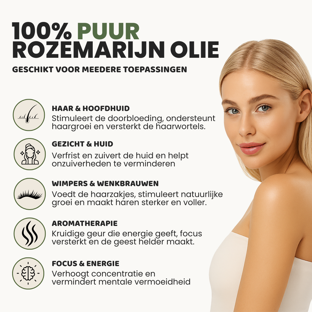 Rozemarijn Etherische Olie (30ML) - 100% Puur